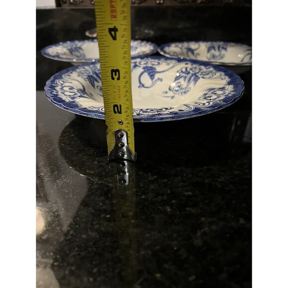 Myott Chelsea Garden Bloomingdales rimmed Bowls (3) Blue Floral - Picture 6 of 12